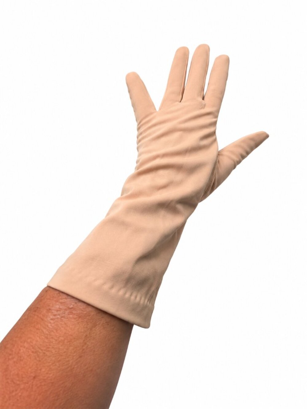 Kayser Nude Nylon Dress Gloves 10" Vintage XL Philippines